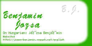 benjamin jozsa business card